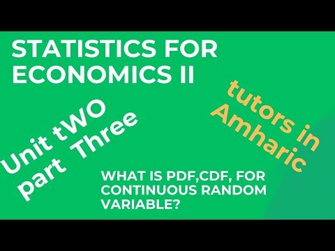 Stat II chapter 2, part 3 about continuous random variable X