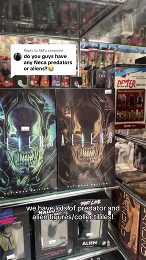 Replying to @AM we just got the alien queen deluxe action figure and the neca alien figure recently! #blastfromthepast #blastfromthepastburbank #burbank #alien #predator