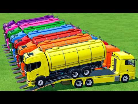 Transport With Colors | GIANT SCANIA Trucks & GIANT Water Tank In Fs22 | Farming Simulator 22