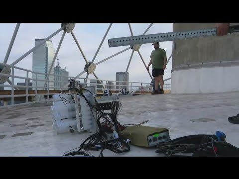 Crews preparing Reunion Tower for NYE fireworks show