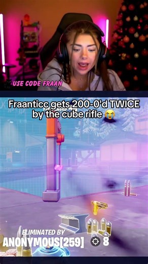 Fraanticc Gets 200'd TWICE By The Cube Rifle 😭🟪 // Code Fraan // #EpicPartner