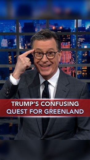 The Late Show on Instagram: "If Trump wants Greenland, he’ll have to get through one insane NATO ally first ... #StephenColbert"