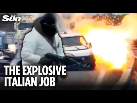 Machine-gun gang's perfectly executed EXPLOSIVE daylight HEIST reeks of military expertise