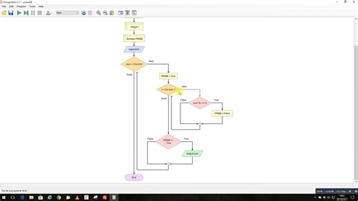 33.Flowgorithm - Prime Numbers 2 (List of Prime Numbers)