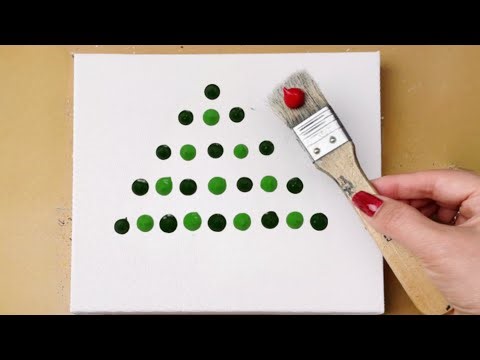 Super Easy Christmas Tree Painting Tutorial
