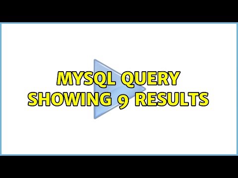MySQL query showing 9 results (3 Solutions!!)
