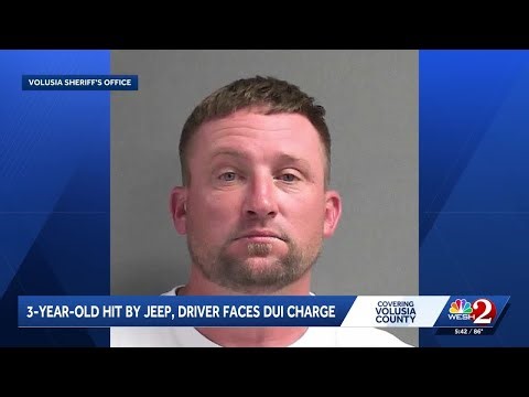 3-year-old struck by Jeep on Volusia beach; driver faces DUI charge