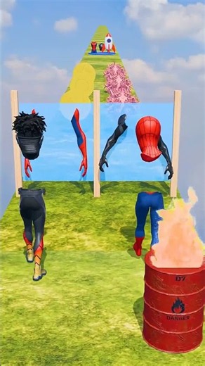 GTA V spider man Queen Run Challenge!
