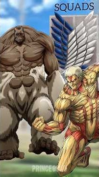 Beast Titan 🆚 All Squads & Reiner Armored Titan 🛡️⚔️ #aot#fypシ#eren