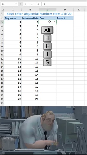 Excel skill levels explained 🤯 #exceltips #spreadsheets #office