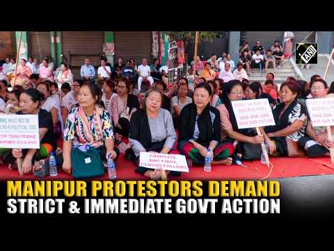 Demonstrators organise sit-in protest in Manipur, demand strict and immediate government action