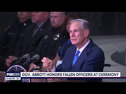 Abbott honors the fallen at peace officers memorial