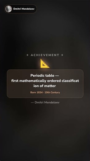 🧠 Dmitri Mendeleev: He organised all matter using numbers — and predicted elements no one had se...