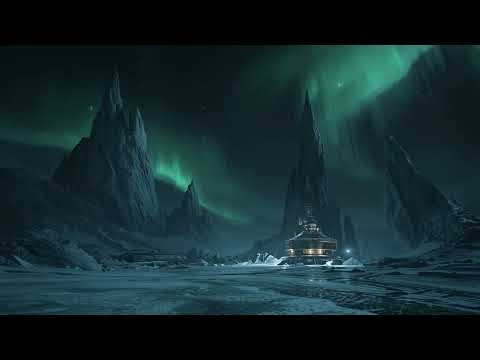 Frozen Outpost Aurora ❄️ 2 Hour Alien Ice Ambience Extreme Isolation Soundscape Cinematic Sci Fi