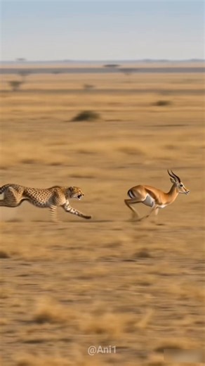 Watch how a deer dodges a cheetah to save its life.