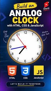 I Built an Analog Clock with HTML, CSS & JavaScript ⏰