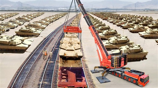 US logistics behind the movement and storage of billion-dollar M1 Abrams tanks