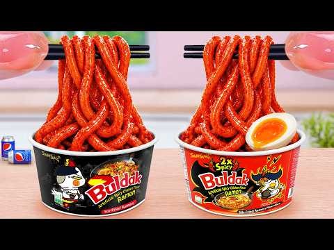 Perfectly Boiled Eggs 😍 How To Make Korean Food Tteokbokki & Buldak Noodles 🍜 Tina Mini Cooking