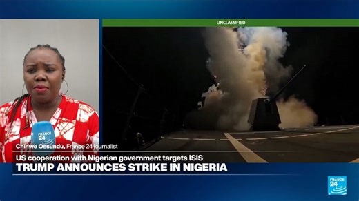 🇺🇸🇳🇬 President Donald #Trump said Thursday that the US had launched "precision hits on terrorist targets in Nigeria by air strikes". FRANCE 24’s #Nigeria correspondent Chinwe Ossondu brings us up to date on the situation from Lagos ⤵️ | FRANCE 24 English