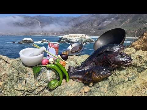 Authentic Green Thai Curry on the Rocks - Mangosteen & Durian Dessert