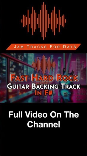 Fast Hard Rock In F# Backing Track 🎸