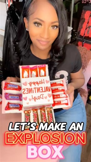 Let’s make an Explosion Box using candy for Valentine’s Day! #love #loveday #candy #explosionbox #diy | Shea Walker