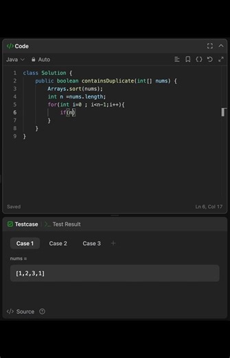 “Contains Duplicate in Java 🔥 | LeetCode #shorts”
