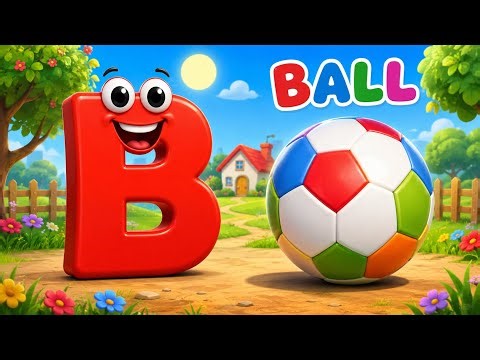 Learn the Letter B with Ball ⚽ | ABC Alphabet Song for Kids 🎵 | StarToon TV