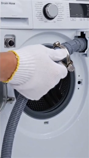 ￼1-5M Washing Machine Hose Drain Inlet Pipe Extension Universal Washer Hose with Clamp