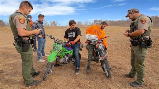 Busted for riding wheelies on the street!