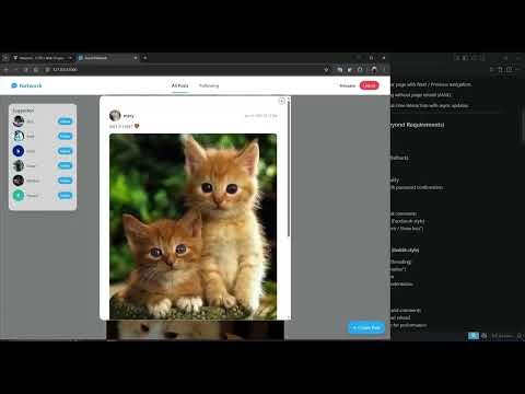 CS50 Web Project 4: Social Network App (Full Demo + Extra Features)