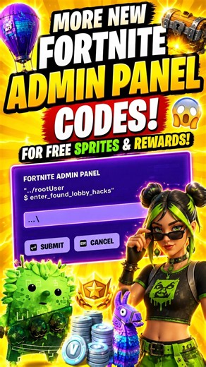 Fortnite more Admin Panel Codes for FREE Sprites & Rewards! 👀 #fortnite #fortniteshorts