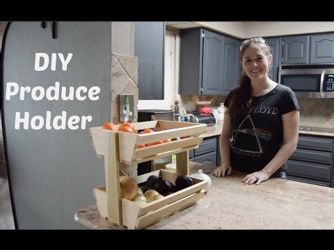 DIY fruit and veggie storage rack for kitchens