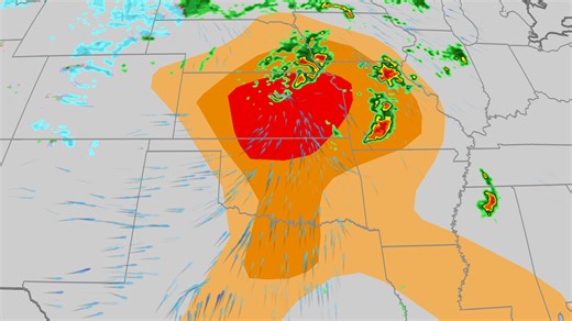 Severe weather outbreak likely to spawn giant hail, tornadoes in Plains, Midwest through Tuesday