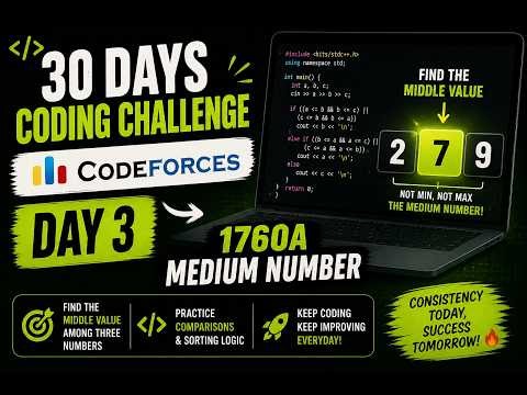 Day 3 coding challenge in code forces for 30 days