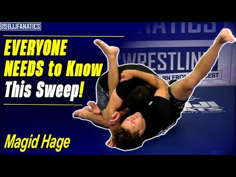 Most Important Closed Guard Sweep in Jiu Jistu - Pendulum Sweep by Magid Hage