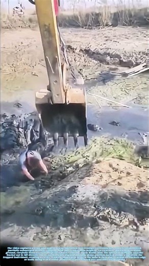 **Trapped and Trenched: How a Machine's Bucket Becomes a Lifeline in the Mire**