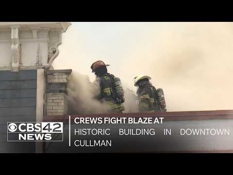 Crews fight blaze at historic building in downtown Cullman
