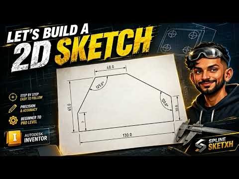Autodesk Inventor 2D Sketching Tutorial: Solving Angles & Hidden Geometry