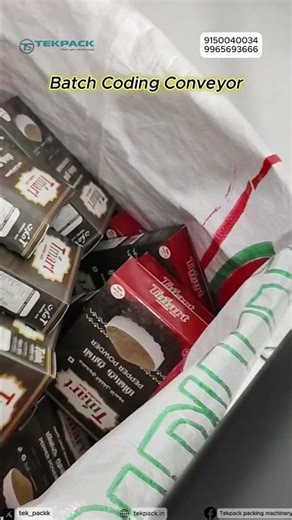 High-Speed Batch Coding Machine with Conveyor #tijprinter #inkjetprinter