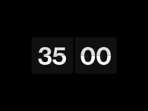 Silent 35 Minute Countdown | Black Screen Timer | No Sound