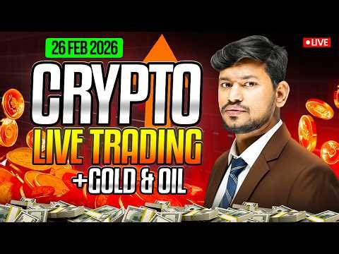Live Trading : Crypto and Gold | 26 FEB - IITian Trader #cryptotrading