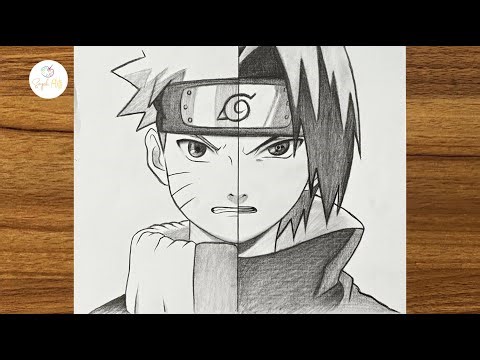Naruto vs Sasuke Drawing || Naruto Drawing Tutorial for beginners || Easy Anime Drawing