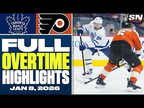 Toronto Maple Leafs at Philadelphia Flyers | FULL Overtime Highlights - January 8, 2026