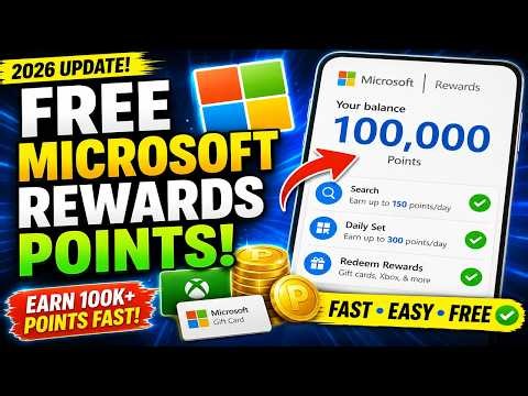 Free Microsoft Rewards Points 🔥 How to Earn 100,000 Points Fast
