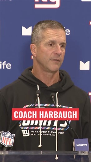 Coach Harbaugh on shifting focus to Houston #giants #nfl #football #coachharbaugh #shorts