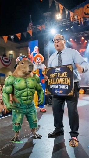 Capybara Entered the Costume Contest Looking Like This!
