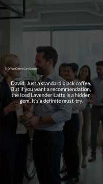 Office English #4-5 - Office Coffee Cart Queue