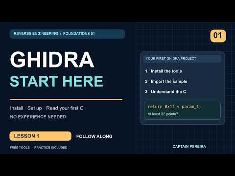 Ghidra for Beginners: Install, Set Up & Read Your First Function | Lesson 1