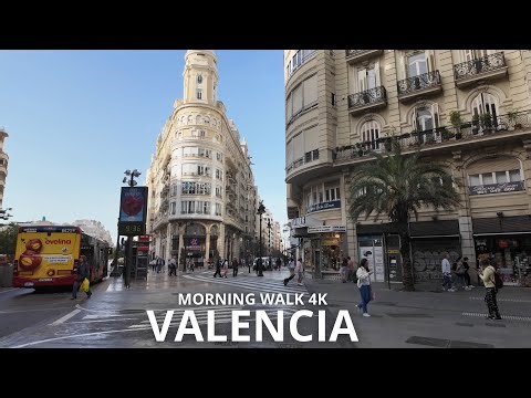 Beautiful Valencia 🇪🇸 Morning Walk Through the City Center (4K)
